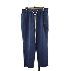 J. Crew Women L Drapey Drawstring Pants Navy Pockets NWT Relaxed Fit Comfort $98